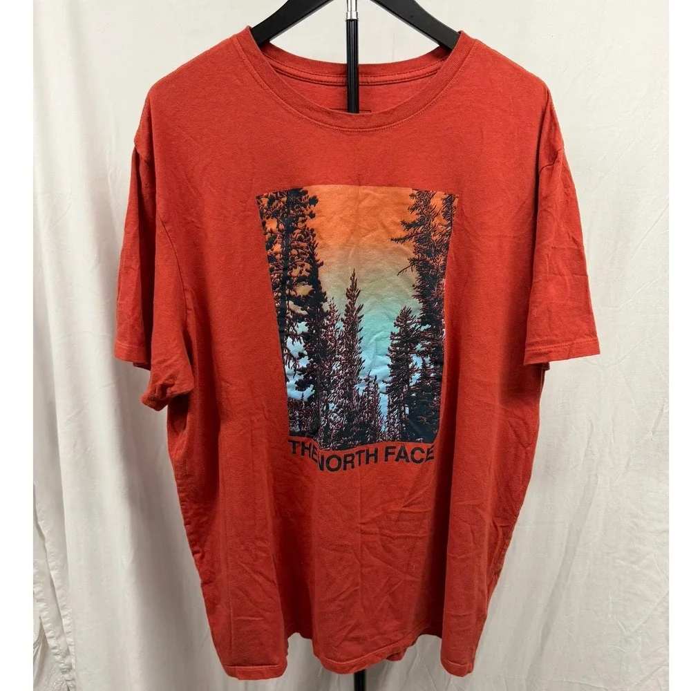 The North Face Mens XXL Short Sleeve Novelty Graphic Tee in Tandori Spice Red
